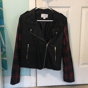 Faux Leather/Flannel Jacket